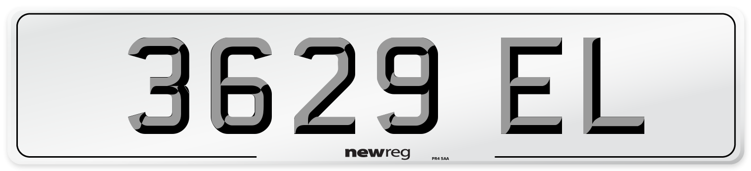3629 EL Number Plate from New Reg